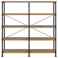 Analiese 63-inch 4-shelf Double Bookshelf Mango