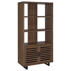 Best Furniture Outlet - Coaster - Maddox 71-inch 3-shelf Cabinet Bookcase Walnut - 801863