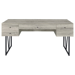 Analiese 63-inch 4-drawer Writing Desk Grey Driftwood