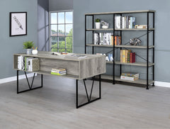 Analiese 63-inch 4-drawer Writing Desk Grey Driftwood