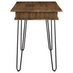 Sheeran 47-inch Writing Desk with Storage Rustic Amber