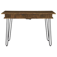 Sheeran 47-inch Writing Desk with Storage Rustic Amber