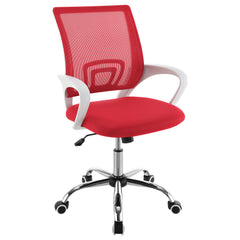 Best Furniture Outlet - Coaster - Felton Upholstered Adjustable Home Office Desk Chair Red - 802017