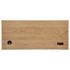 Vermes 55-inch 3-drawer Writing Desk with Power Outlet Light Ash