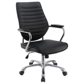 Best Furniture Outlet - Coaster - Chase Upholstered Adjustable Home Office Desk Chair Black - 802269