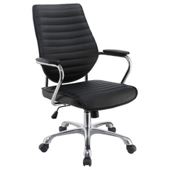 Best Furniture Outlet - Coaster - Chase Upholstered Adjustable Home Office Desk Chair Black - 802269
