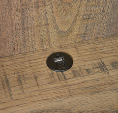 Westpark 3-shelf Bookcase USB and Lockable Drawer Mango