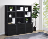 Best Furniture Outlet - Coaster - Westpark 3-piece Wall Unit Bookcase Set with USB Black - 802703-S3