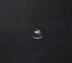 Westpark 3-shelf Bookcase USB and Lockable Drawer Black