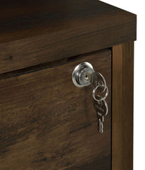 Westpark 3-shelf Bookcase USB and Lockable Drawer Dark Pine