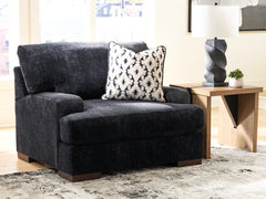 Best Furniture Outlet - Ashley Furniture - Whitmore Manor Living Room - Chair and a Half / Black Pearl - 8040423