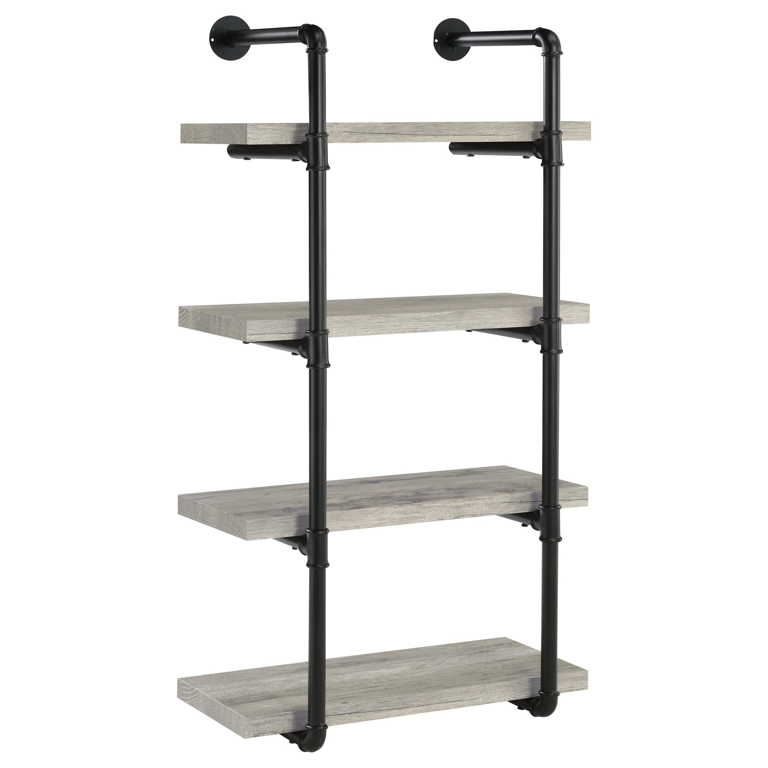 Best Furniture Outlet - Coaster - Elmcrest 24-inch 4-shelf Wall Bookshelf Grey Driftwood - 804416