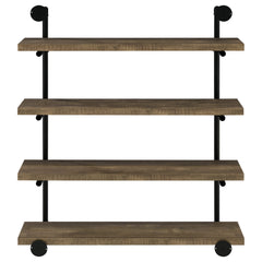 Elmcrest 39-inch 4-shelf Wall Bookshelf Rustic Oak