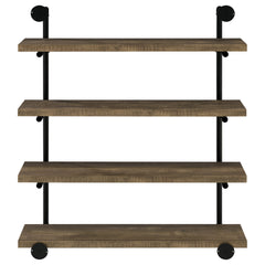 Elmcrest 39-inch 4-shelf Wall Bookshelf Rustic Oak