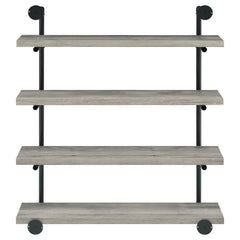 Elmcrest 39-inch 4-shelf Wall Bookshelf Grey Driftwood