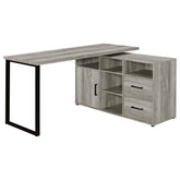 Best Furniture Outlet - Coaster - Hertford 59-inch L-Shape Computer Desk Grey Driftwood - 804462