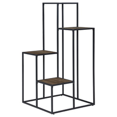 Best Furniture Outlet - Coaster - Rito 4-tier Multi-Display Shelf Rustic Brown and Black - 805670