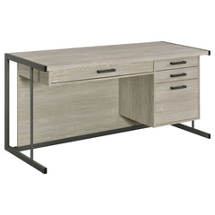 Best Furniture Outlet - Coaster - Loomis 60-inch 4-drawer Computer Desk Whitewashed Grey - 805881