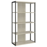Best Furniture Outlet - Coaster - Loomis 72-inch 4-shelf Bookshelf Whitewashed Grey - 805883
