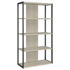 Best Furniture Outlet - Coaster - Loomis 72-inch 4-shelf Bookshelf Whitewashed Grey - 805883