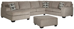 Best Furniture Outlet - Ashley Furniture - Ballinasloe 3-Piece Sectional with Ottoman - 3-Piece Sectional with Ottoman - 80702U1