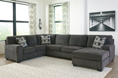 Best Furniture Outlet - Ashley Furniture - Ballinasloe Sectional - LAF 3-Piece Sectional with Chaise / Smoke - 80703S2