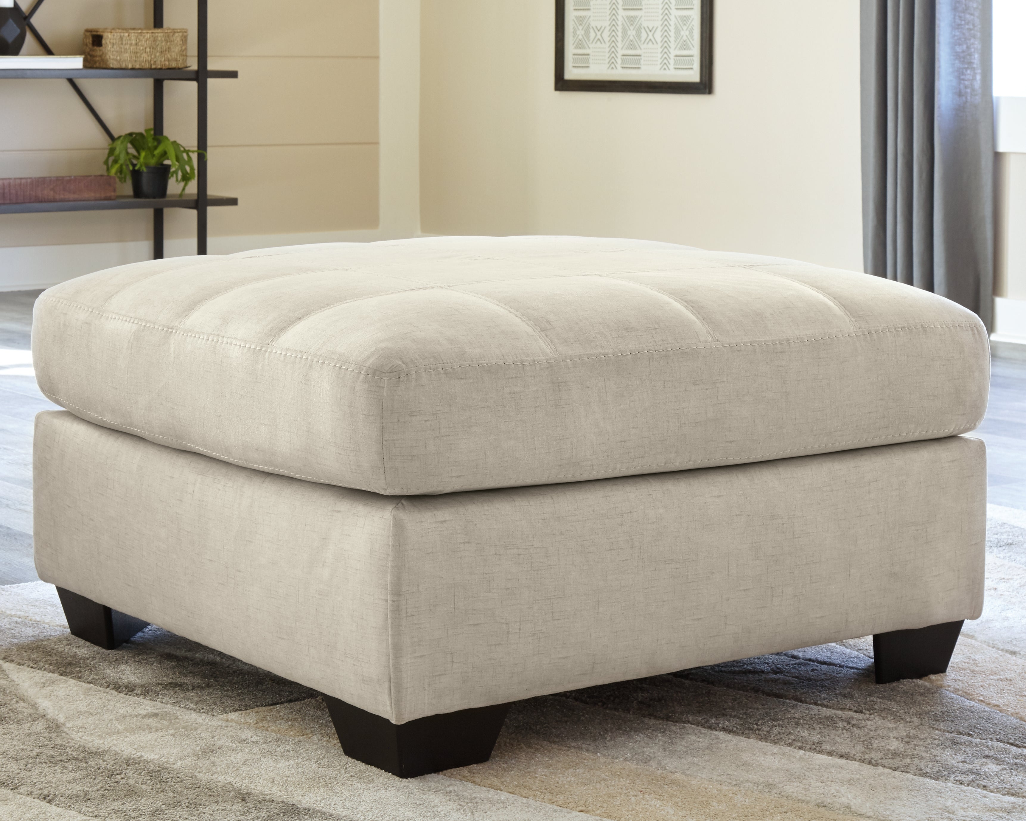 Best Furniture Outlet - Ashley Furniture - Falkirk Living Room - Oversized Accent Ottoman / Parchment - 8080608