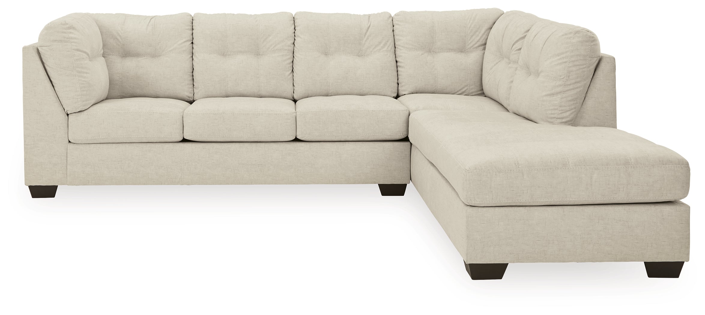 Best Furniture Outlet - Ashley Furniture - Falkirk Sectional - LAF 2-Piece Sectional with Chaise / Parchment - 80806S2
