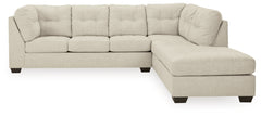 Best Furniture Outlet - Ashley Furniture - Falkirk Sectional - LAF 2-Piece Sectional with Chaise / Parchment - 80806S2
