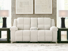 Best Furniture Outlet - Ashley Furniture - Orlen Living Room - DBL Rec Loveseat w/Console / Winter - 8160294