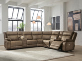 Best Furniture Outlet - Ashley Furniture - Max-Momentum Sectional - 7-Piece Power Reclining Sectional with Audio Consoles - PC82305S8