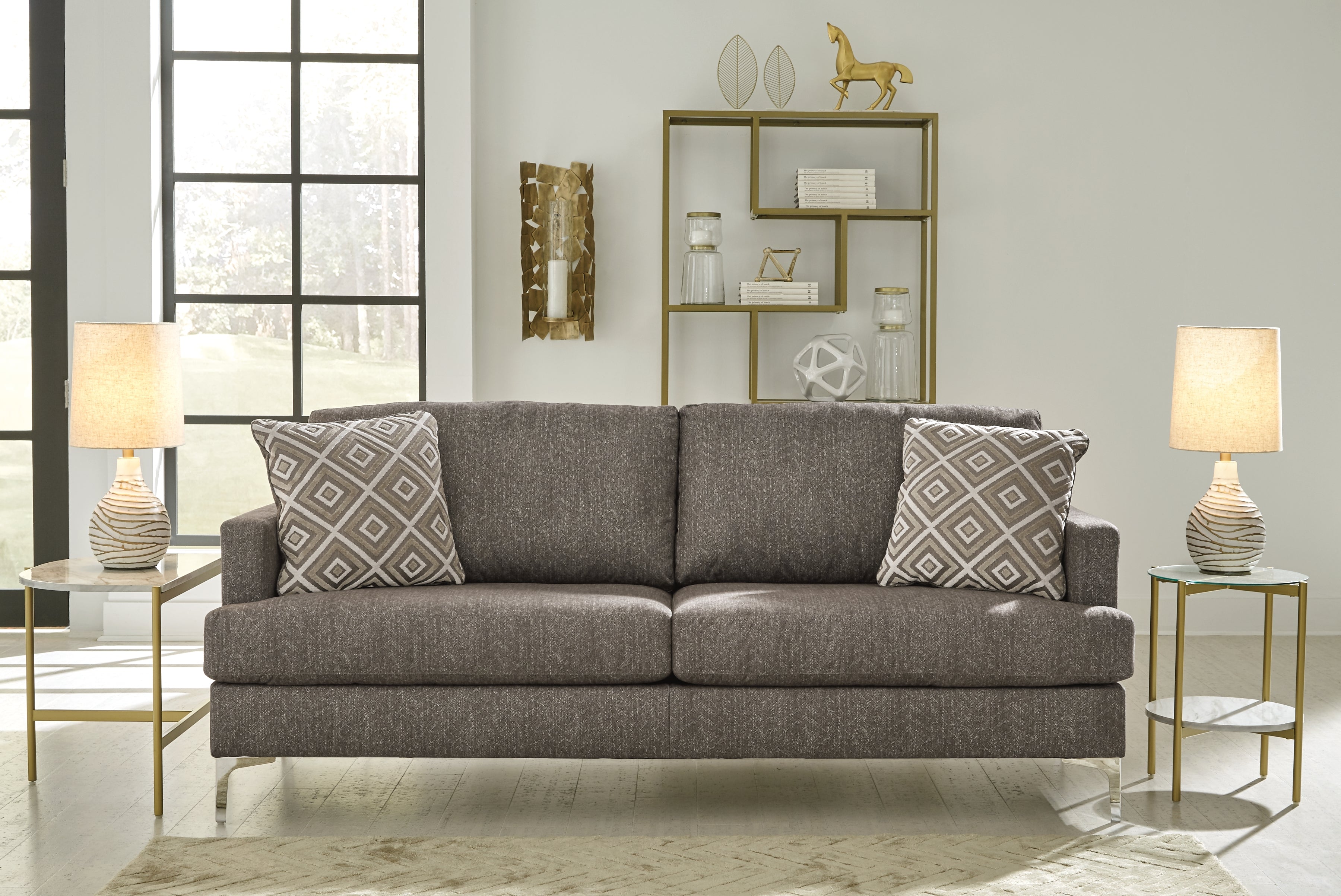 Best Furniture Outlet - Ashley Furniture - Arcola Living Room - RTA Sofa / Java - 82604S1