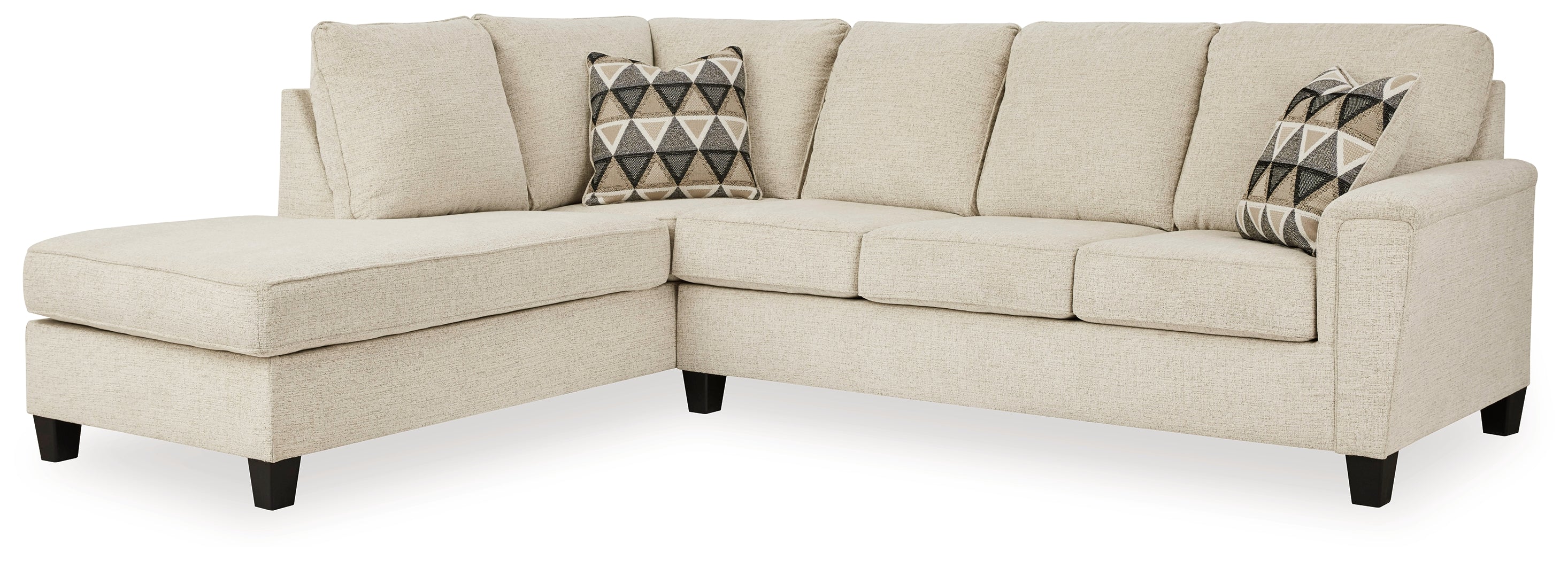 Best Furniture Outlet - Ashley Furniture - Abinger Sectional - RAF 2-Piece Sleeper Sectional with Chaise / Natural - 83904S3