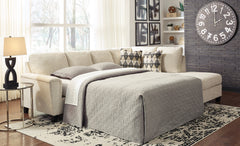 Best Furniture Outlet - Ashley Furniture - Abinger Sectional - LAF 2-Piece Sleeper Sectional with Chaise / Natural - 83904S4