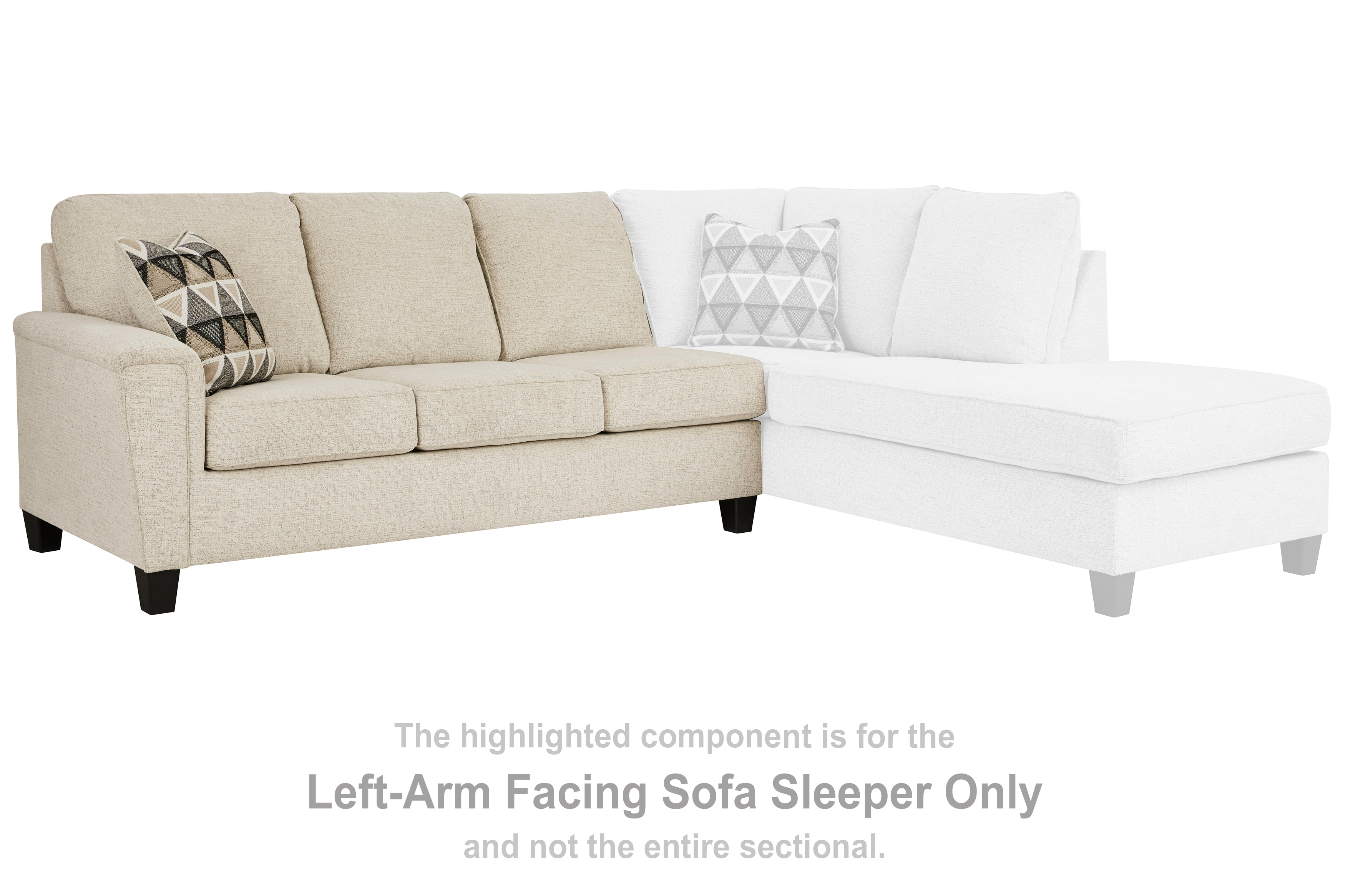 Best Furniture Outlet - Ashley Furniture - Abinger Sectional - LAF Sofa Sleeper / Natural - 8390469