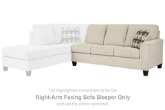 Best Furniture Outlet - Ashley Furniture - Abinger Sectional - RAF Sofa Sleeper / Natural - 8390470
