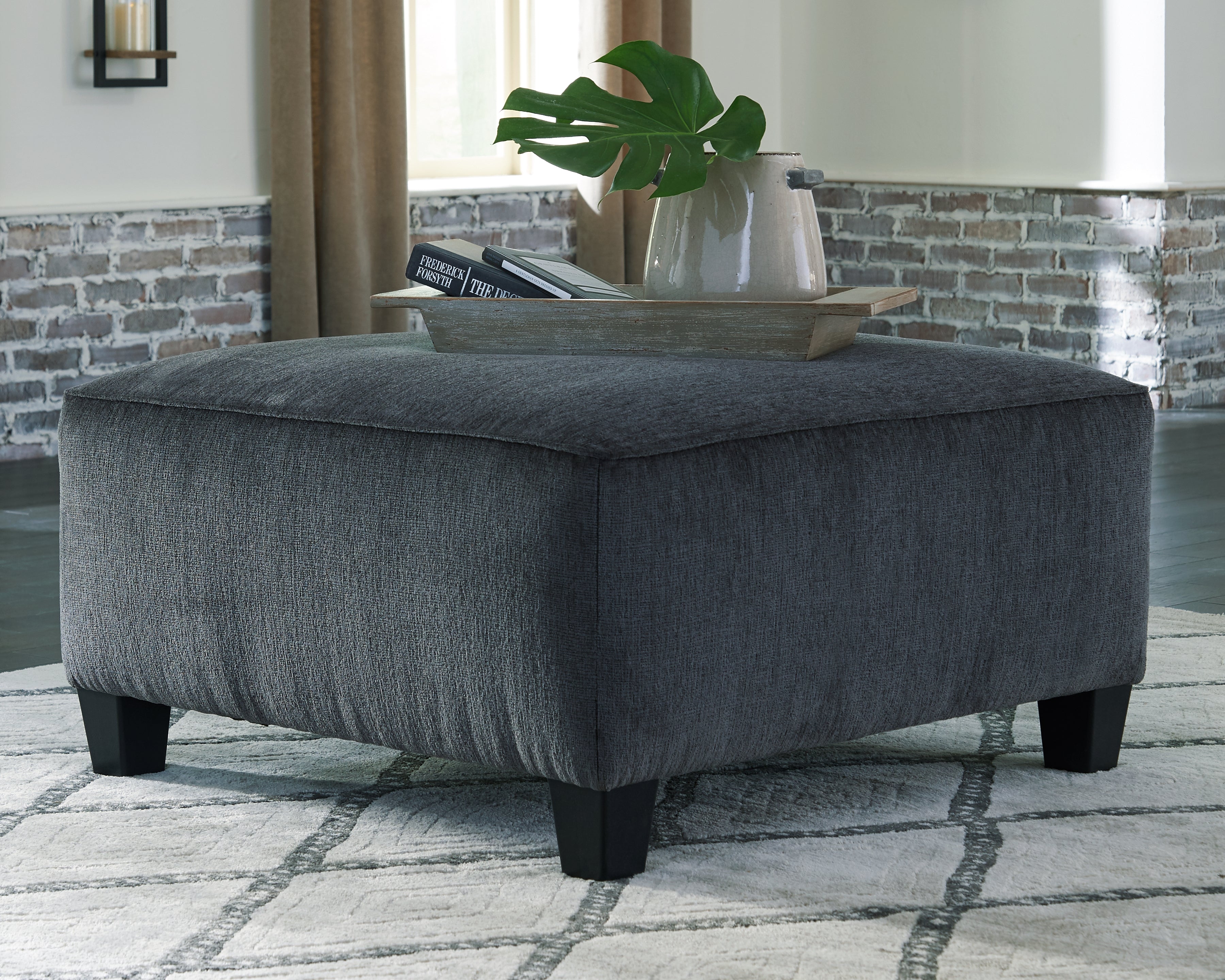 Best Furniture Outlet - Ashley Furniture - Abinger Living Room - Oversized Accent Ottoman / Smoke - 8390508