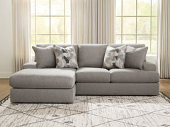 Best Furniture Outlet - Ashley Furniture - Lindon Sectional - RAF 2-Piece Sectional with Chaise / Smoke - 84704S1