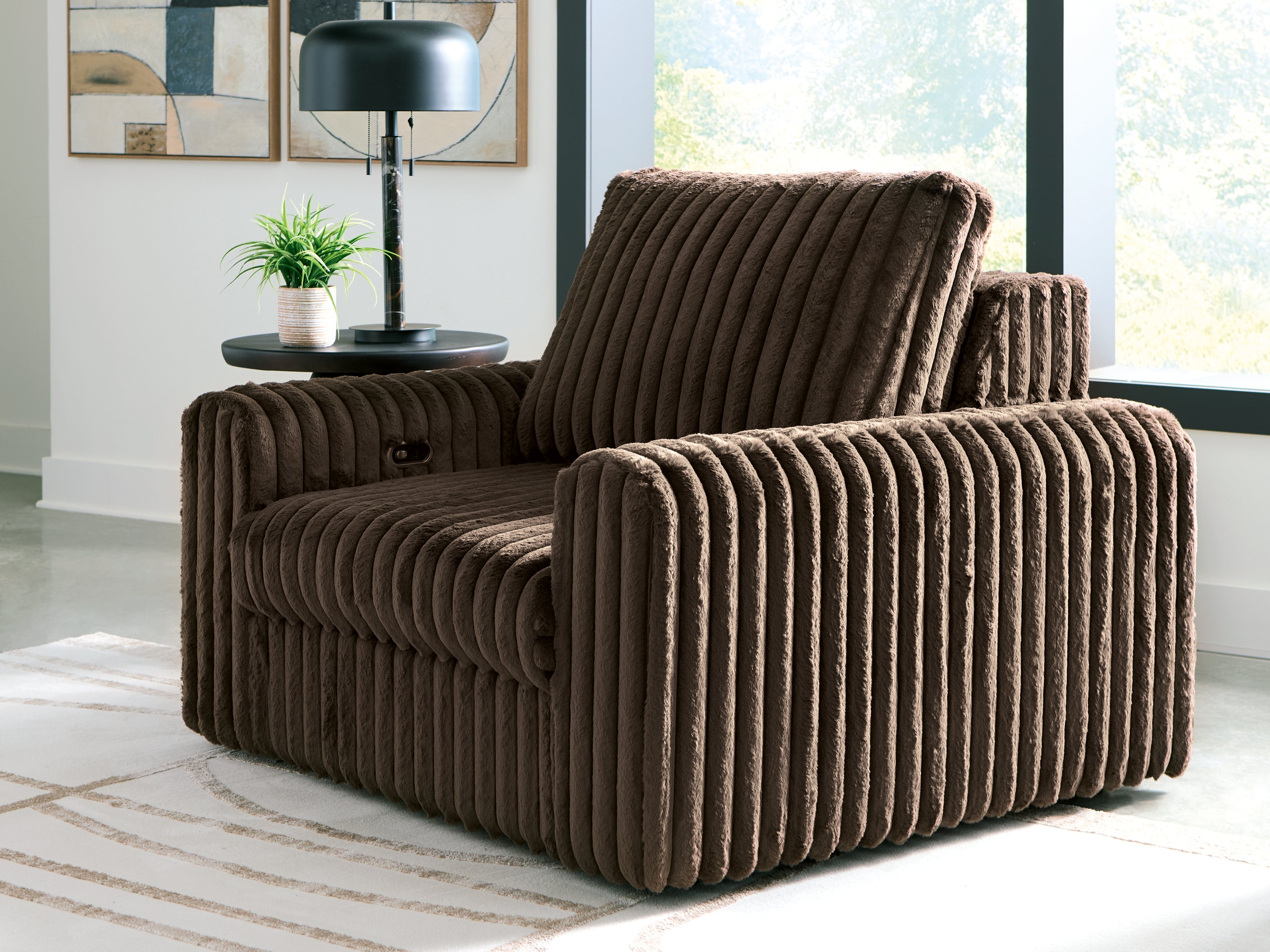 Best Furniture Outlet - Ashley Furniture - HamlinBay Living Room - Power Gliding Chaise / Chocolate - PC8680415P