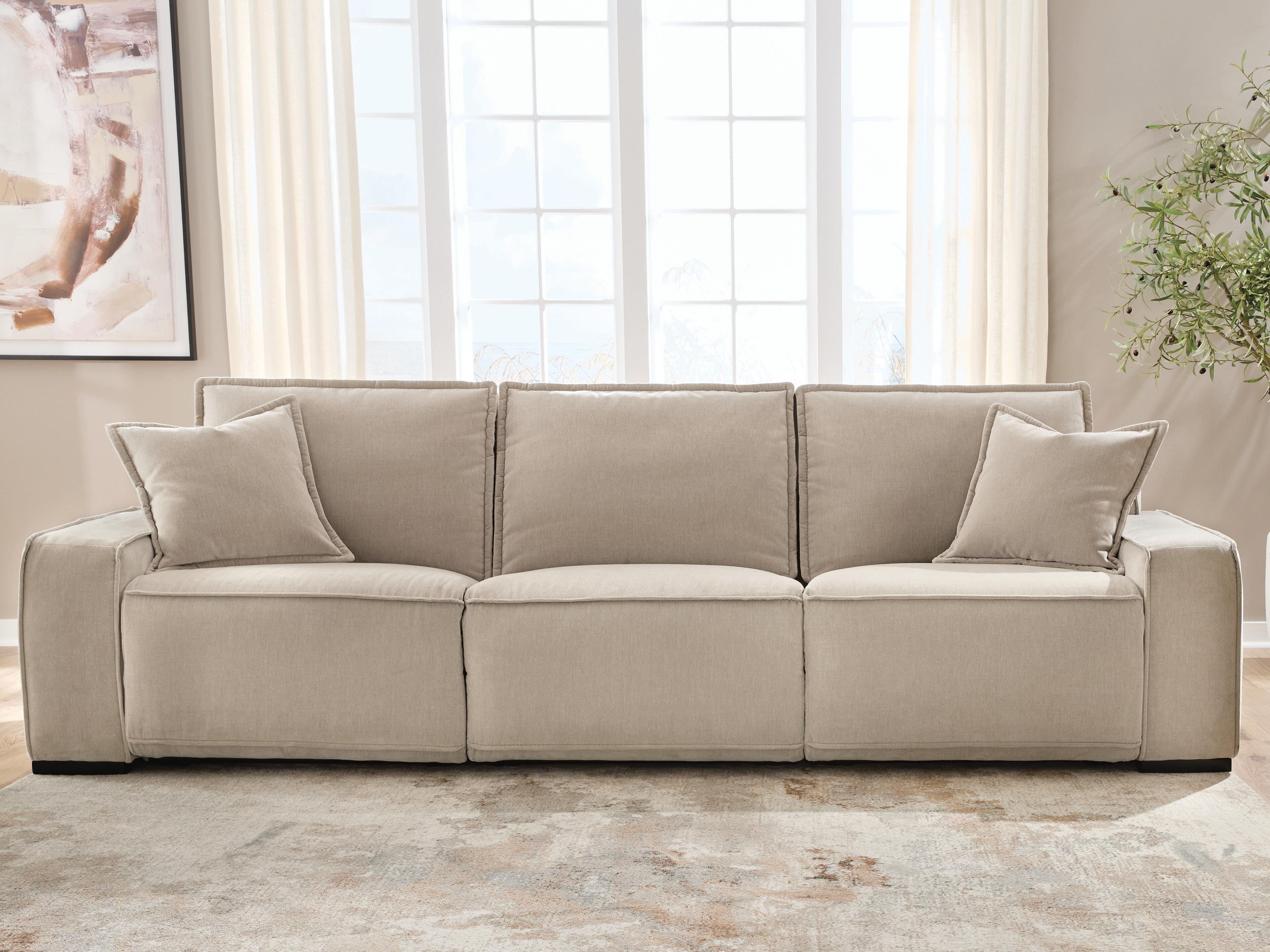Best Furniture Outlet - Ashley Furniture - Carceri Sectional - 3-Piece Power Sectional Reclining Sofa / Cashmere - 87003S3
