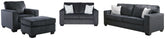 Best Furniture Outlet - Ashley Furniture - Altari Sofa, Loveseat, Chair and Ottoman - Sofa, Loveseat, Chair and Ottoman - 87213U8