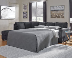 Best Furniture Outlet - Ashley Furniture - Altari Sectional - RAF 2-Piece Sleeper Sectional with Chaise / Slate - 87213S4