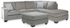 Best Furniture Outlet - Ashley Furniture - Altari 2-Piece Sleeper Sectional and Ottoman - 2-Piece Sleeper Sectional and Ottoman / Alloy - 87214U8