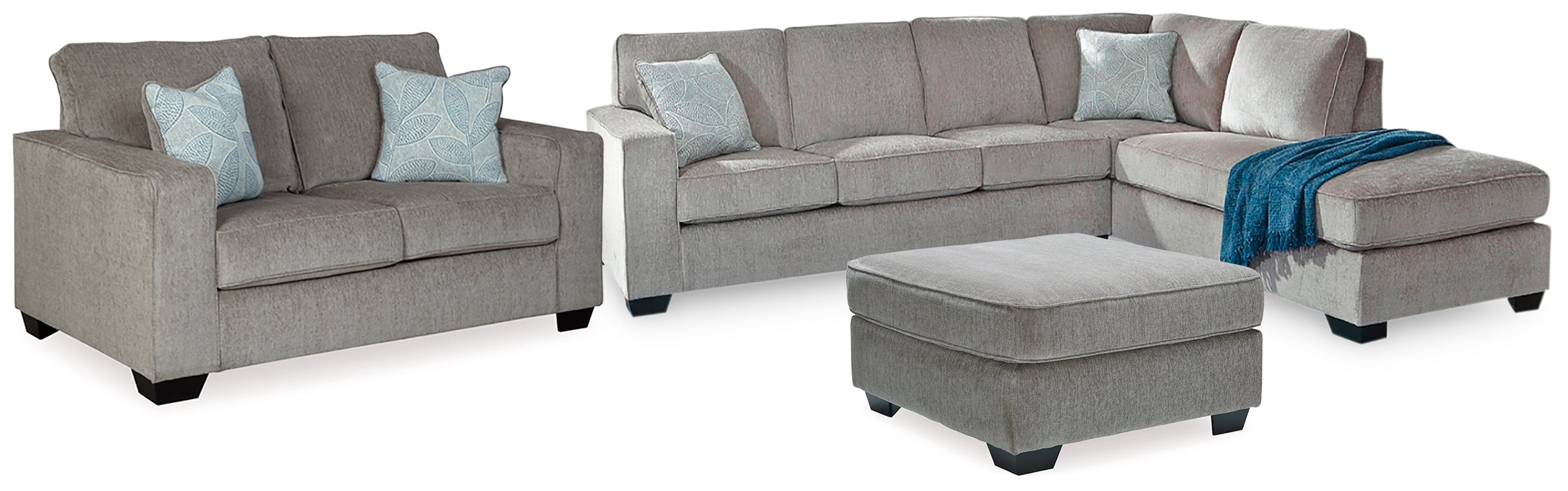 Best Furniture Outlet - Ashley Furniture - Altari 2-Piece Sleeper Sectional, Loveseat and Ottoman - 2-Piece Sleeper Sectional, Loveseat and Ottoman - 87214U6