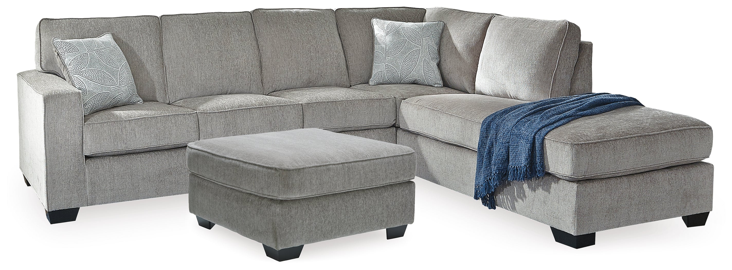 Best Furniture Outlet - Ashley Furniture - Altari 2-Piece Sectional with Chaise and Oversized Ottoman - 2-Piece Sectional with Chaise and Oversized Ottoman - 87214U11