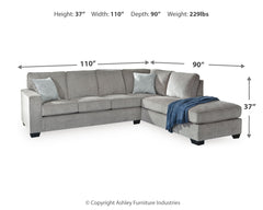 Altari 2-Piece Sleeper Sectional, Loveseat and Ottoman