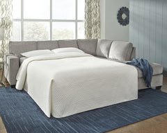 Best Furniture Outlet - Ashley Furniture - Altari Sectional - 2-Piece Sleeper Sectional with Chaise / Alloy - 87214S3