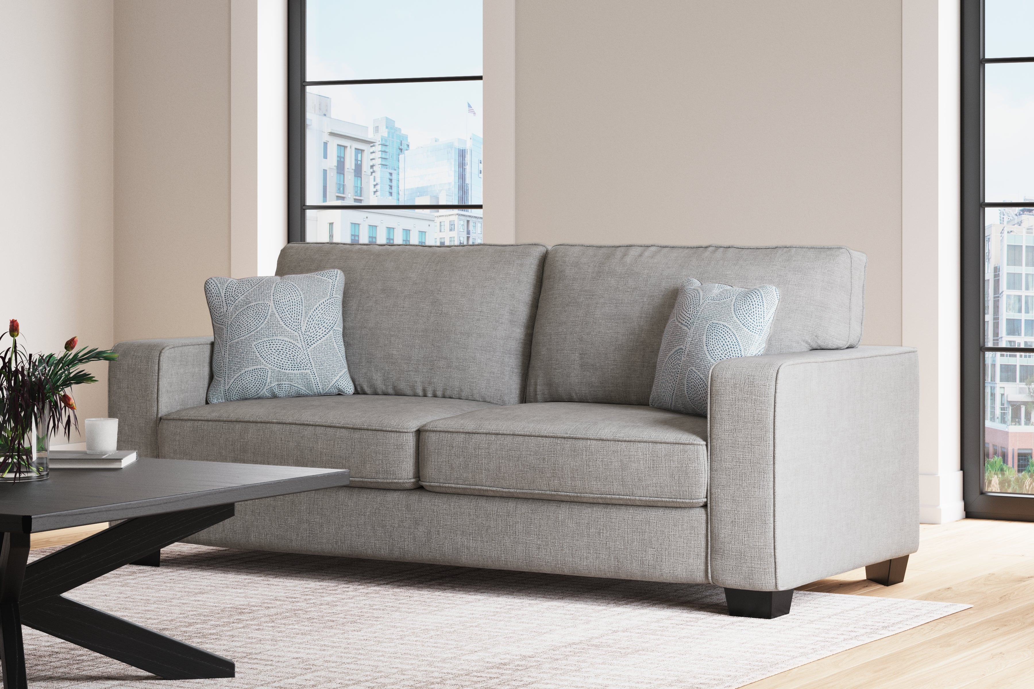 Best Furniture Outlet - Ashley Furniture - Altari Living Room - Sofa / Alloy - 8721438