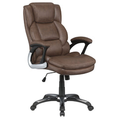 Best Furniture Outlet - Coaster - Nerris Upholstered Adjustable Home Office Desk Chair Brown - 881184