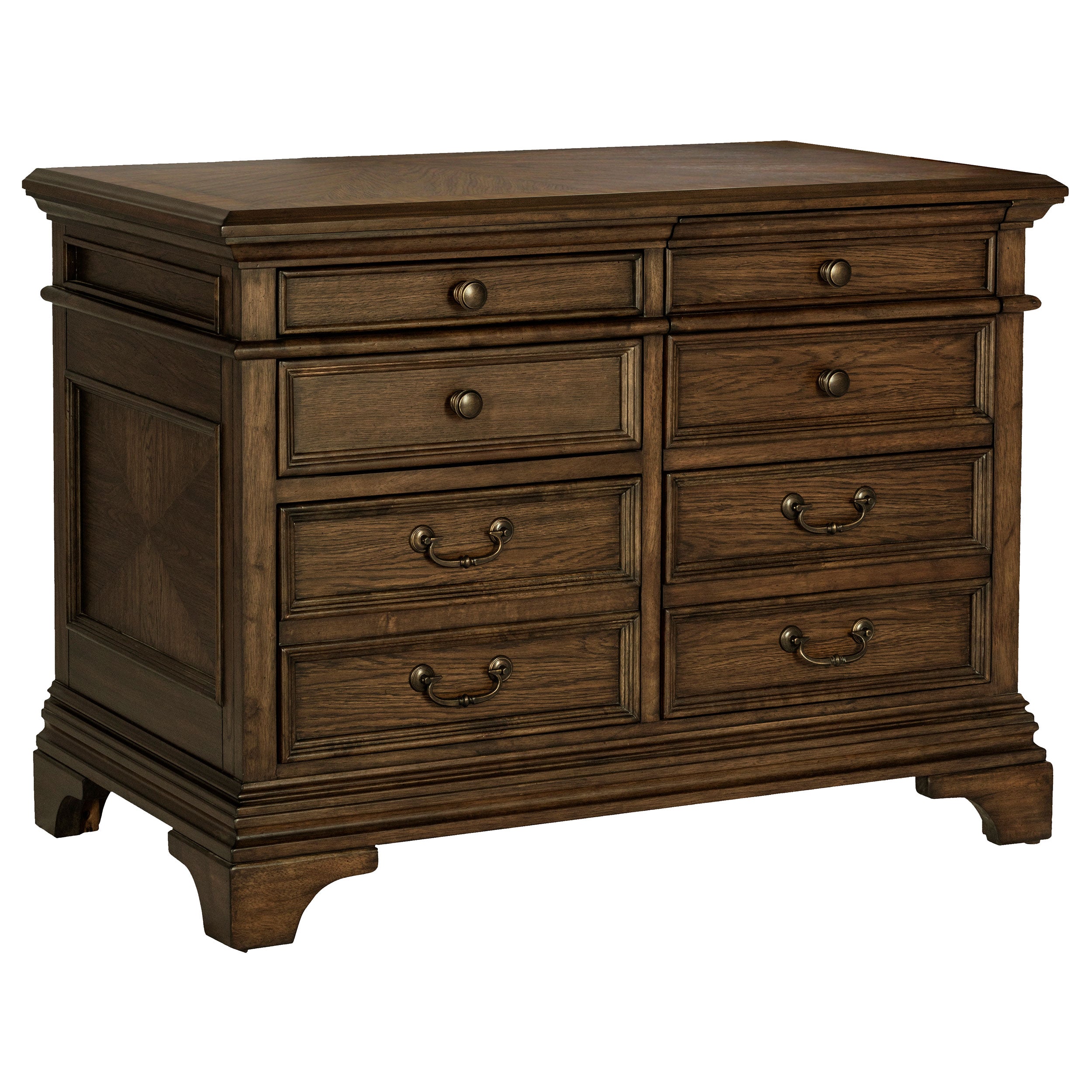 Best Furniture Outlet - Coaster - Hartshill 5-drawer Home Office File Cabinet Burnished Oak - 881284
